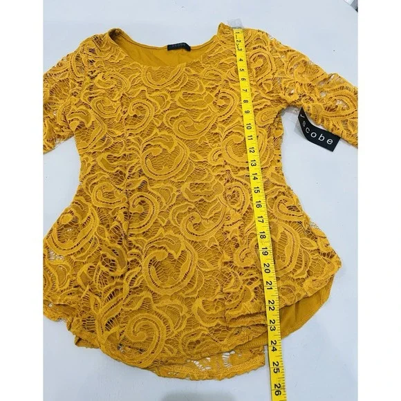 Vintage Women's Y2K Lace Crochet Lace Top Size L Bell Sleeve Boho Fairy Hippie - Picture 8 of 13